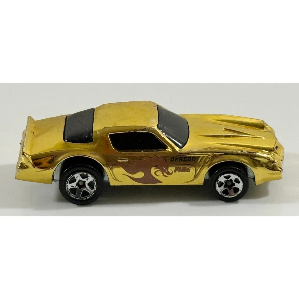 Hot Wheels Dragon Fire Z-28 Camaro Kids 1:64 Gold Chrome Diecast Toy Car 1982